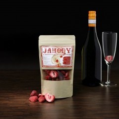 Mrazom sušené jahody do šumivého vína 20g